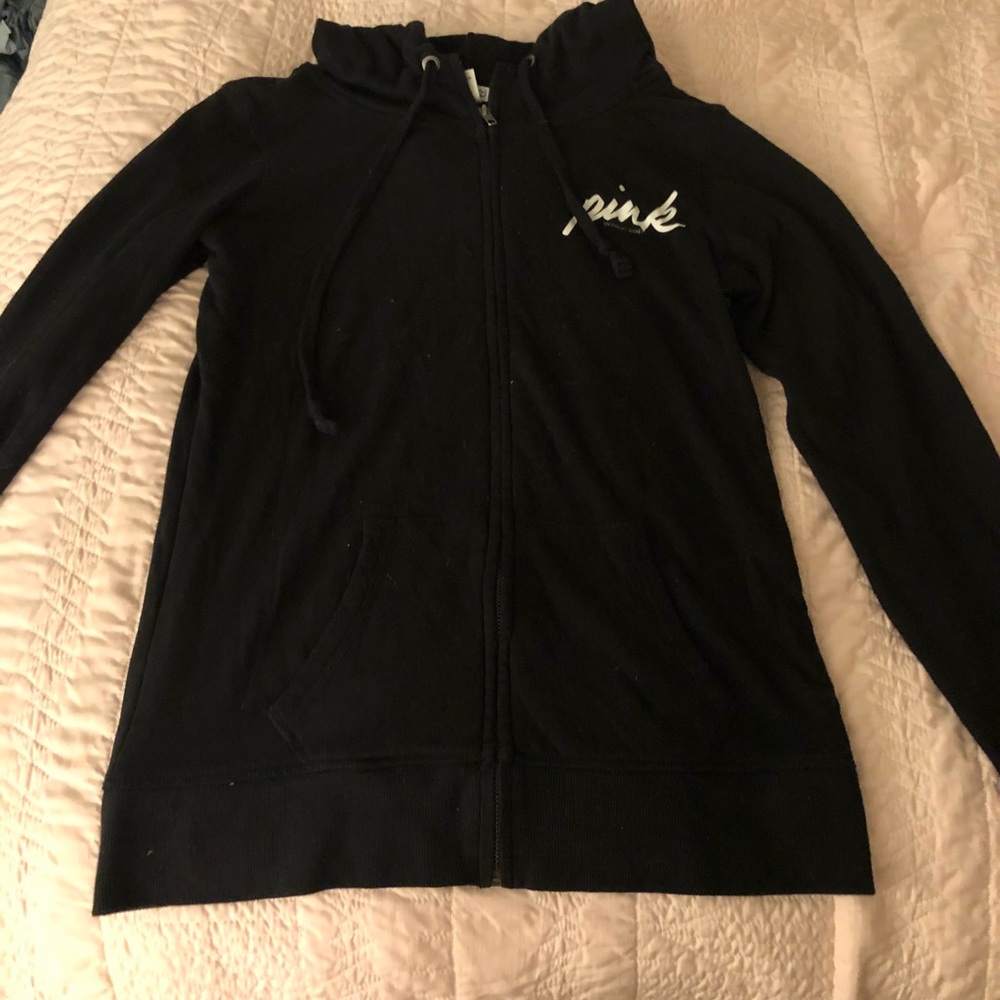 Black Pink zip up hoodie
